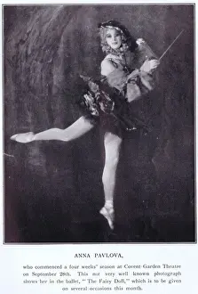 Anna Prints: A portrait of Anna Pavlova in her The Fairy Doll dance