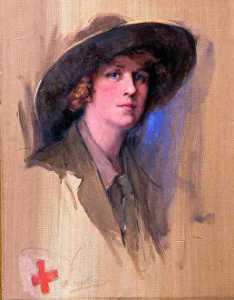 Treasurer Collection: Portrait of Anne Page Croft in Red Cross uniform, WW1