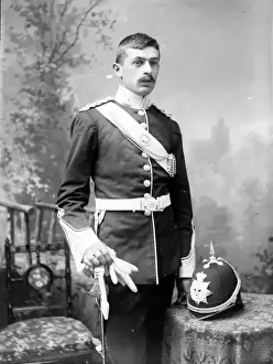 Breconshire Prints: Portrait of an army officer in dress uniform, Mid Wales