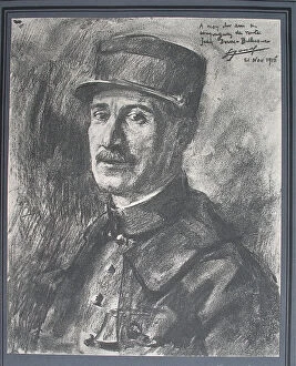 Sections Collection: Portrait of artist Jean Berne-Bellecour in French uniform