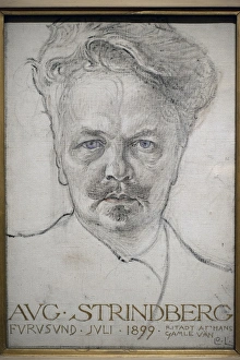 Images Dated 11th July 2015: Portrait of August Strindberg (1849-1912) by Carl Larsson