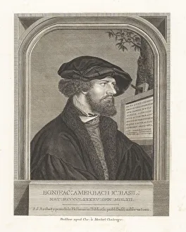 Humanist Prints: Portrait of Bonifacius Amerbach, 1495-1562