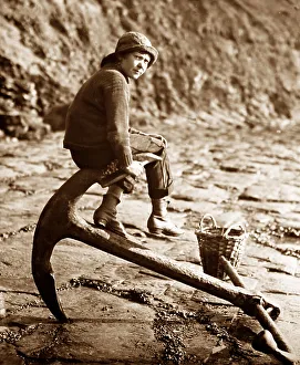 Portrait of a boy fisherman, Whitby, Victorian period