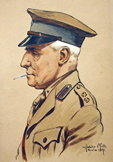 Portrait of a British Army Staff Officer smoking a cigarette Portrait of a British Army Staff Officer smoking a cigarette