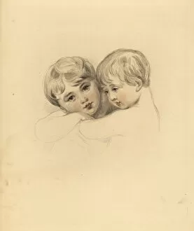 Portrait of the Calmeady children in an embrace