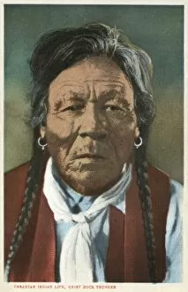Images Dated 16th May 2012: Portrait of Canadian Indian Chief Rock Thunder