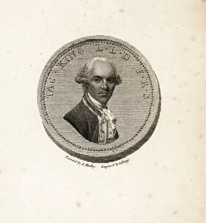 Portrait of Captain James King from a medal
