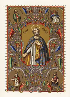 Highlight Prints: Portrait of Cyril of Alexandria, Patriarch of Alexandria, with h