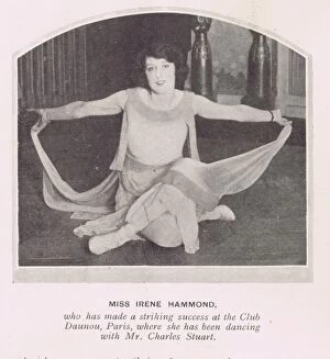 Hammond Collection: A portrait of the dancer Irene Hammond, Paris, 1922