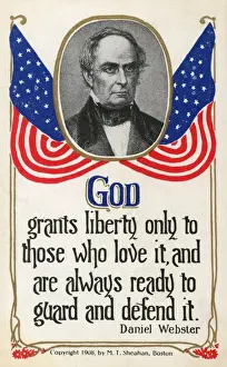 Nationalists Prints: Portrait of Daniel Webster, postcard