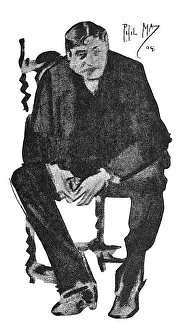 Chantrey Prints: Portrait drawing by Phil May of Alfred Chantrey Corbould