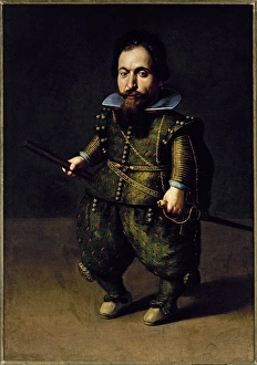 Images Dated 20th September 2016: Portrait of a Dwarf, ca. 1626, by Juan van der Hamen y
