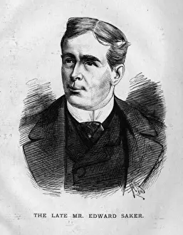 Portrait of Edward Saker, British actor and theatre manager