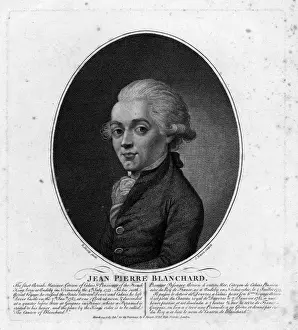 Blanchard Prints: Portrait engraving of Jean Pierre Blanchard