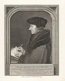 Humanist Prints: Portrait of Erasmus of Rotterdam, 1466-1536