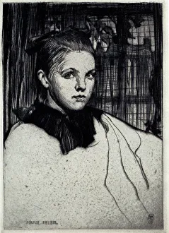 Hankey Prints: A portrait etching of Marie Helen