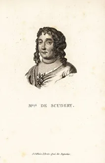 Mlle Prints: Portrait of French poet Madeleine de Scudery, 1607-1701