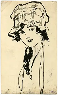 Portrait of a girl on a postcard by George Ranstead