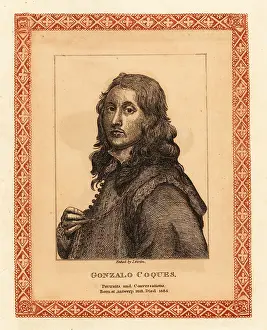 Authentic Originals Prints: Portrait of Gonzales Coques, Flemish painter of portraits and hi