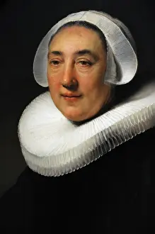 1634 Prints: Portrait of Haesje Jacobsdr van Cleyburg, 1634, by Rembrandt