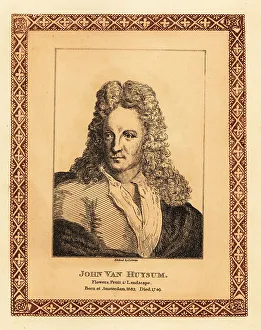 Authentic Originals Prints: Portrait of Jan van Huysum, Dutch painter of flowers, fruit