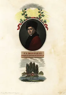 Portrait of Jean-Jacques Rousseau, French writer