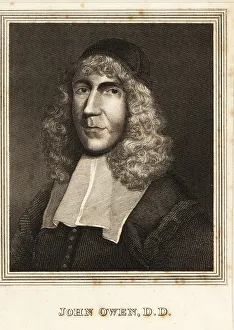17th Century Prints: Portrait of John Owen, 1616-1683, English theologian