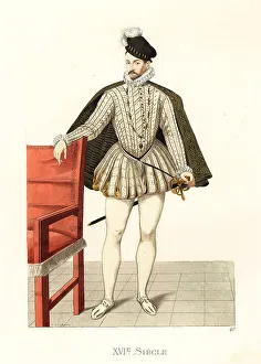 Edmond Lechevallier Chevignard Prints: Portrait of King Charles IX of France, 1550-1574