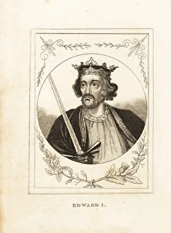 Great Britain Prints: Portrait of King Edward I of England