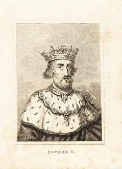 14th Century Prints: Portrait of King Edward II