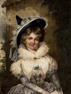 Images Dated 1st September 2010: Portrait of a Lady with a Large Pointed Hat
