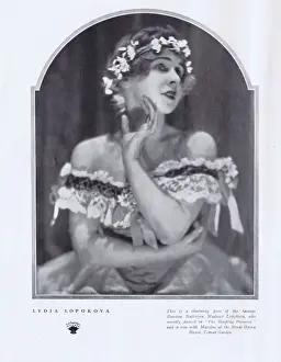 Portrait of Lydia Lopokova of the Russian ballet, London, 19