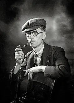 Haymarket Prints: Portrait with man with attitude with pipe