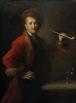 Alexis Collection: Portrait of man in Polish costume, a pipe in hand, 1726