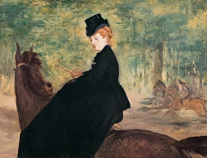 Manet Gallery: Portrait of Marie Lafebure on Horseback