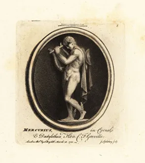 Antiquarian Prints: Portrait of Mercury, Roman god of communication