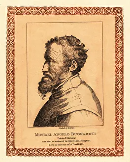 Portrait of Michelangelo (1475-1564), Italian sculptor and paint