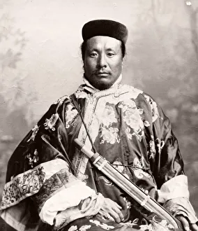 Portrait, northern India Tibetan ? man c. 1890 s
