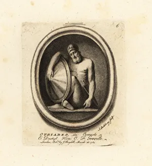 Antiquarian Prints: Portrait of Othryadess, Spartan warrior