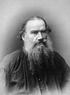 Tolstoy Collection: Portrait photograph of Leo Tolstoy