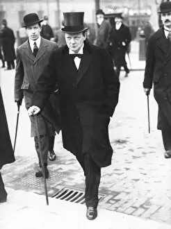 Walk Collection: Portrait photograph of a young Winston Churchill