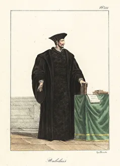 Humanist Prints: Portrait of Rabelais, French Renaissance writer