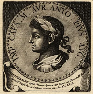 Coin Prints: Portrait of Roman Emperor Elagabalus