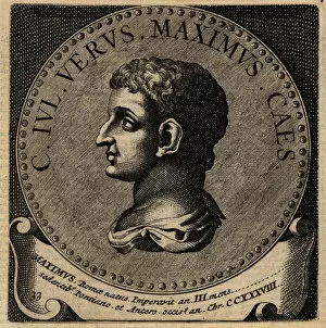 Coin Gallery: Portrait of Roman Emperor Gaius Iulius Verus Maximus