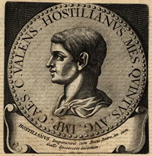 Gaius Prints: Portrait of Roman Emperor Hostilian