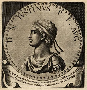 Justin Prints: Portrait of Roman Emperor Justin II