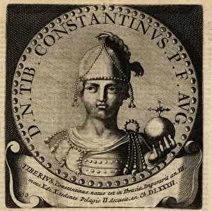 Mauritius Collection: Portrait of Roman Emperor Tiberius II Constantine