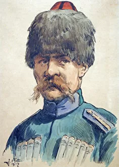 Images Dated 28th October 2017: Portrait of a Russian Cossack Officer