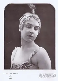 Portrait of the Russian dancer Lydia Lopokova, London, 1922