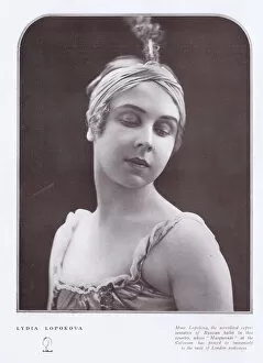 Images Dated 6th May 2016: Portrait of the Russian dancer Lydia Lopokova, London, 1922